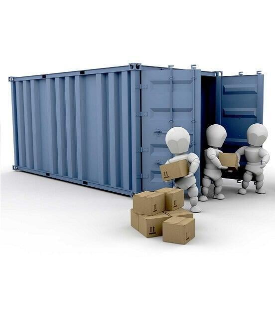 Unload shipping containers